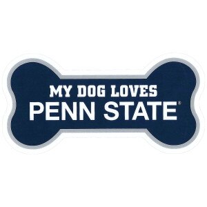 bone shaped decal with My Dog Loves Penn State